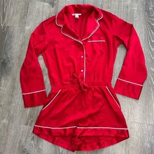 Victoria's Secret red romper with rhinestones